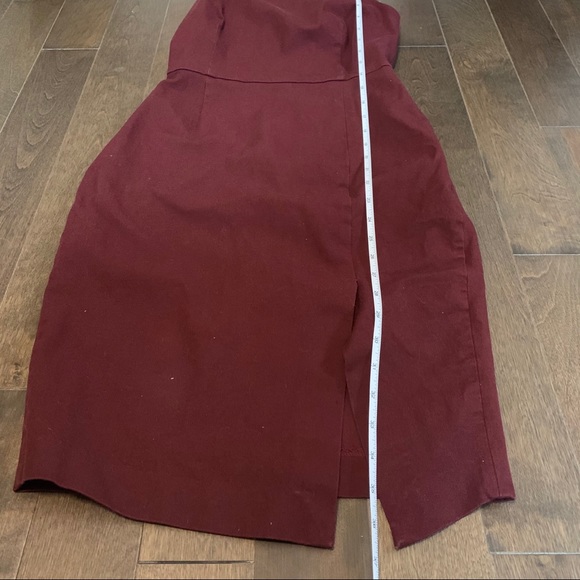 Banana republic midis dress slight slit burgundy - Picture 5 of 11